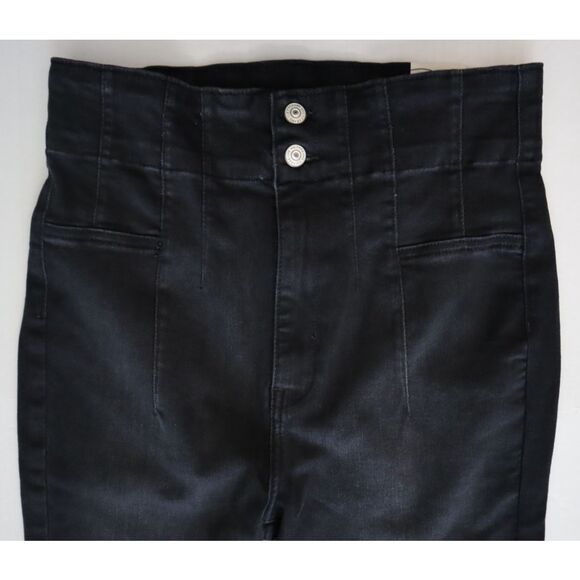 We The Free x FP OB2233809 Women's Sz 33 Onyx Black Jayde Crop Flare Jeans - Picture 7 of 14